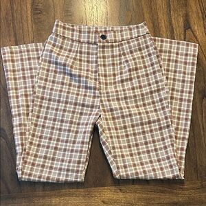 SHEIN Brown Plaid Chinos for Men